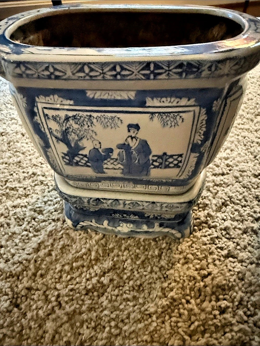 Blue & White Decorative Vase